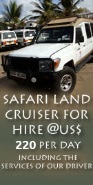 Safari Land Cruiser for Hire